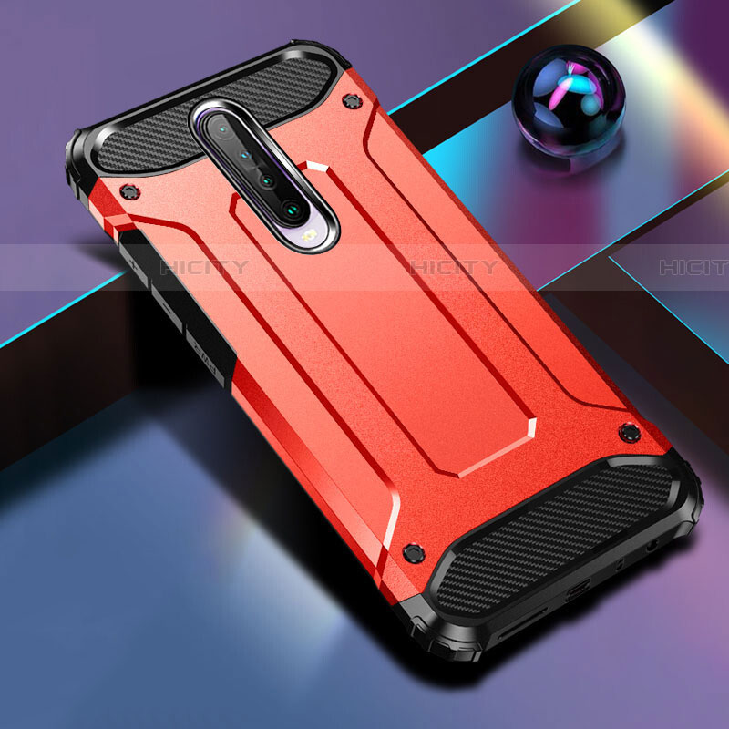 Coque Contour Silicone et Plastique Housse Etui Mat pour Xiaomi Poco X2 Rouge Plus