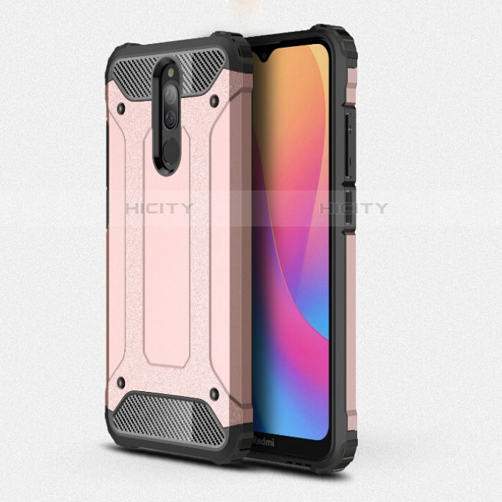 Coque Contour Silicone et Plastique Housse Etui Mat pour Xiaomi Redmi 8 Or Rose Plus