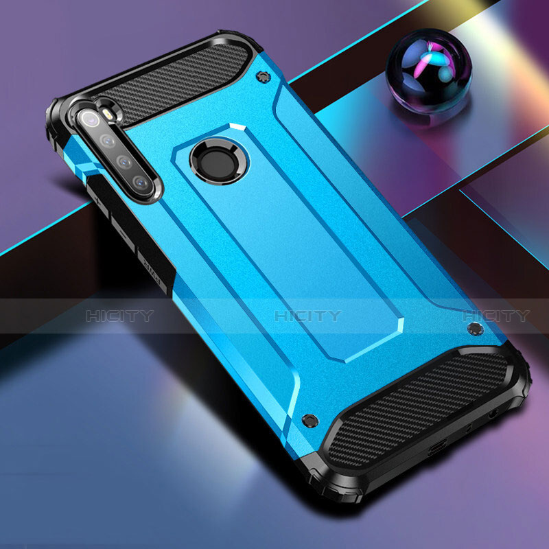 Coque Contour Silicone et Plastique Housse Etui Mat pour Xiaomi Redmi Note 8T Bleu Plus