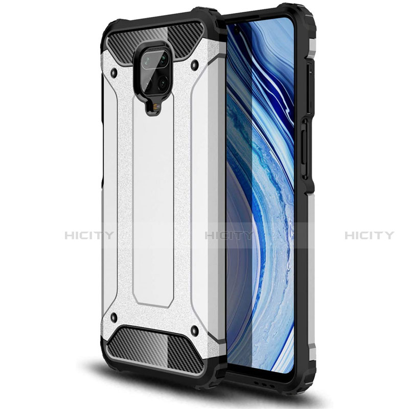 Coque Contour Silicone et Plastique Housse Etui Mat pour Xiaomi Redmi Note 9 Pro Max Blanc Plus