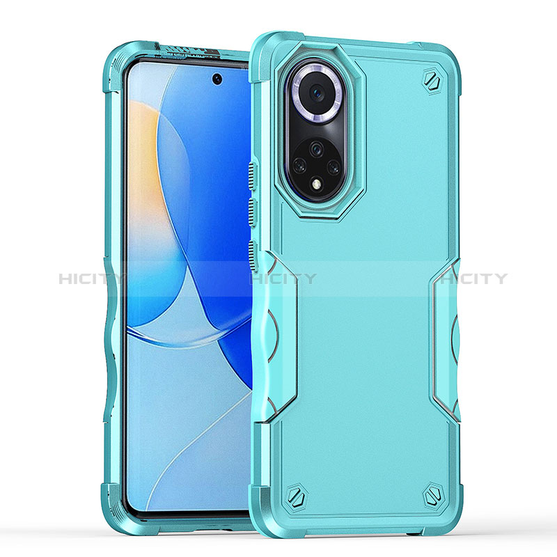 Coque Contour Silicone et Plastique Housse Etui Mat QW1 pour Huawei Nova 9 Bleu Clair Plus