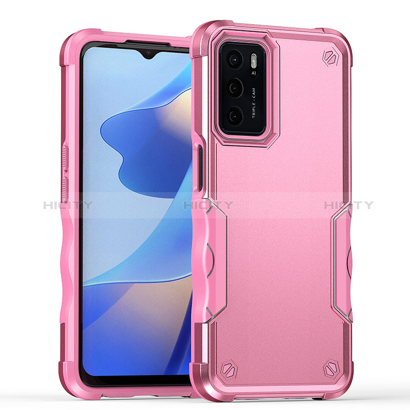 Coque Contour Silicone et Plastique Housse Etui Mat QW1 pour Oppo A16 Rose Plus