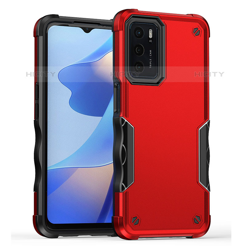 Coque Contour Silicone et Plastique Housse Etui Mat QW1 pour Oppo A16s Rouge Plus