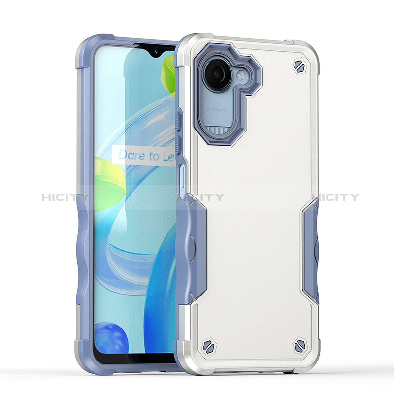 Coque Contour Silicone et Plastique Housse Etui Mat QW1 pour Realme C30 Plus