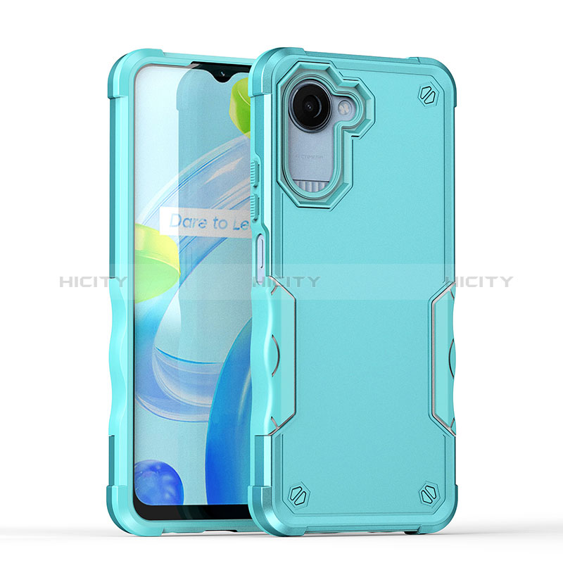 Coque Contour Silicone et Plastique Housse Etui Mat QW1 pour Realme C30 Plus