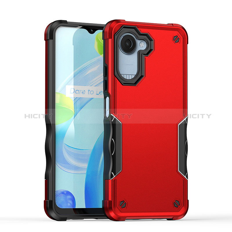 Coque Contour Silicone et Plastique Housse Etui Mat QW1 pour Realme C30s Plus