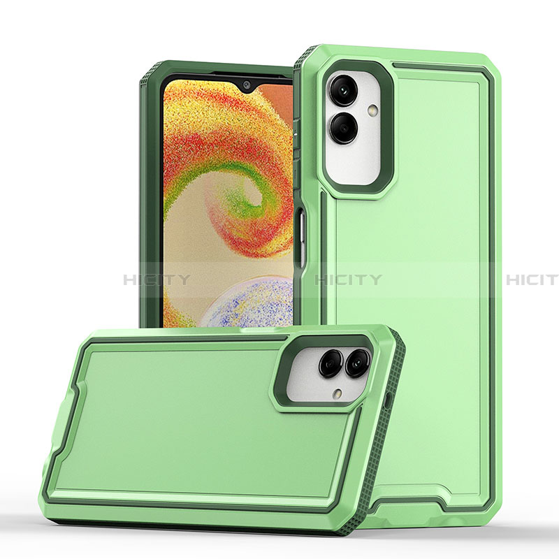 Coque Contour Silicone et Plastique Housse Etui Mat QW1 pour Samsung Galaxy A04 4G Vert Plus