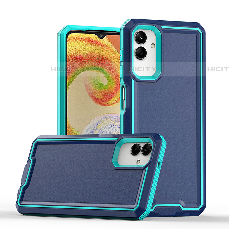 Coque Contour Silicone et Plastique Housse Etui Mat QW1 pour Samsung Galaxy A04E Bleu Plus