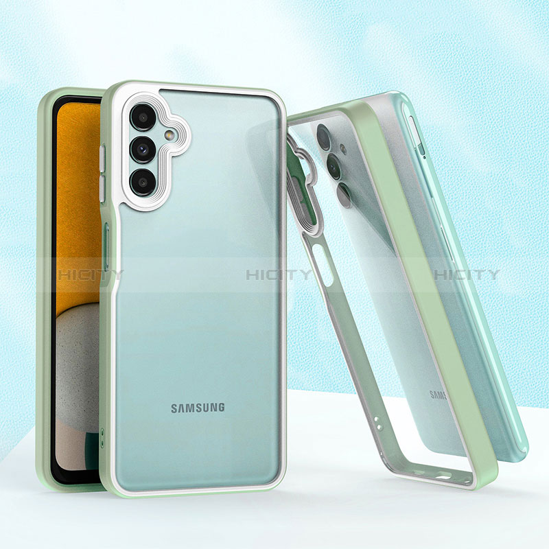 Coque Contour Silicone et Plastique Housse Etui Mat QW1 pour Samsung Galaxy A04s Pastel Vert Plus