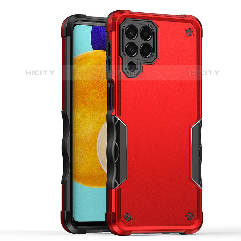 Coque Contour Silicone et Plastique Housse Etui Mat QW1 pour Samsung Galaxy M53 5G Rouge Plus