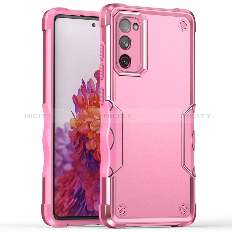 Coque Contour Silicone et Plastique Housse Etui Mat QW1 pour Samsung Galaxy S20 Lite 5G Or Rose Plus