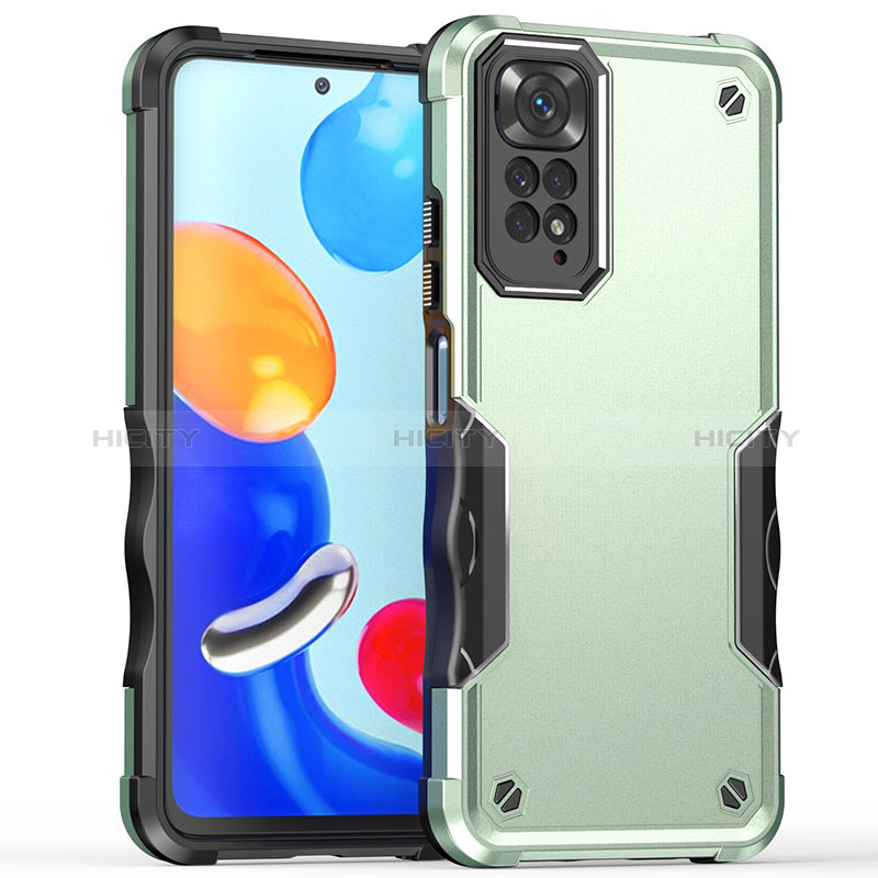 Coque Contour Silicone et Plastique Housse Etui Mat QW1 pour Xiaomi Redmi Note 11 4G (2022) Pastel Vert Plus