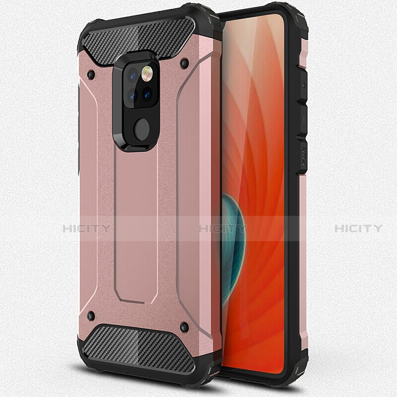 Coque Contour Silicone et Plastique Housse Etui Mat R01 pour Huawei Mate 20 X 5G Or Rose Plus