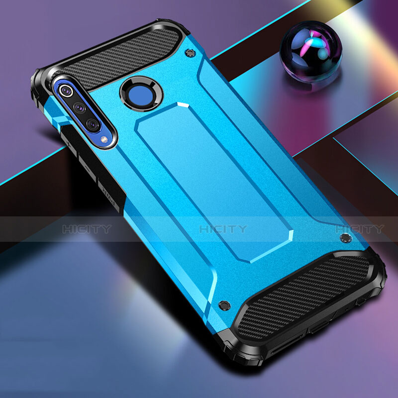 Coque Contour Silicone et Plastique Housse Etui Mat R01 pour Huawei Nova 4e Bleu Ciel Plus