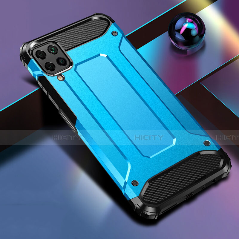 Coque Contour Silicone et Plastique Housse Etui Mat R01 pour Huawei Nova 7i Bleu Ciel Plus