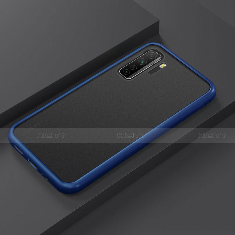 Coque Contour Silicone et Plastique Housse Etui Mat R01 pour Huawei P40 Lite 5G Bleu Plus