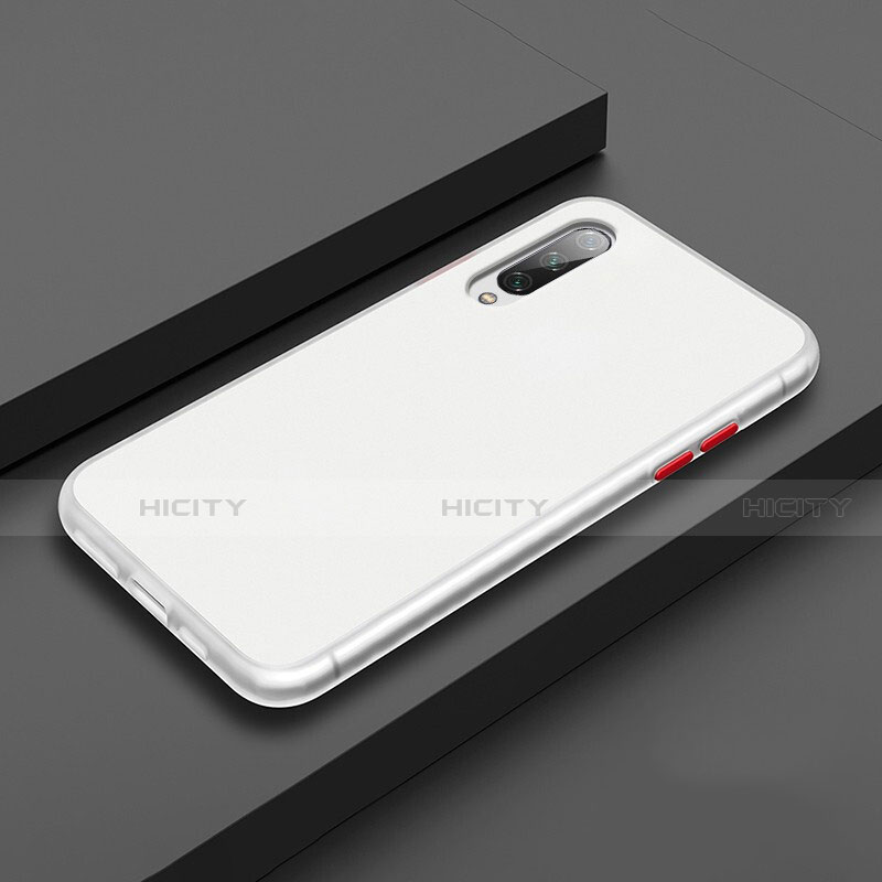 Coque Contour Silicone et Plastique Housse Etui Mat R01 pour Xiaomi Mi A3 Blanc Plus