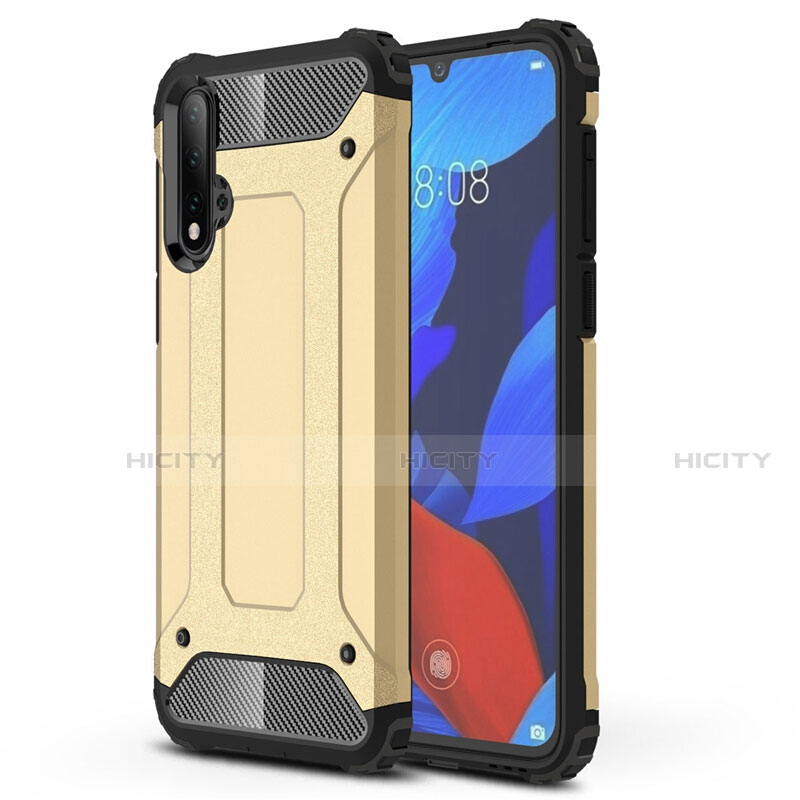 Coque Contour Silicone et Plastique Housse Etui Mat R02 pour Huawei Nova 5 Or Plus