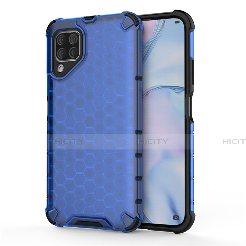 Coque Contour Silicone et Plastique Housse Etui Mat R02 pour Huawei Nova 6 SE Bleu Plus