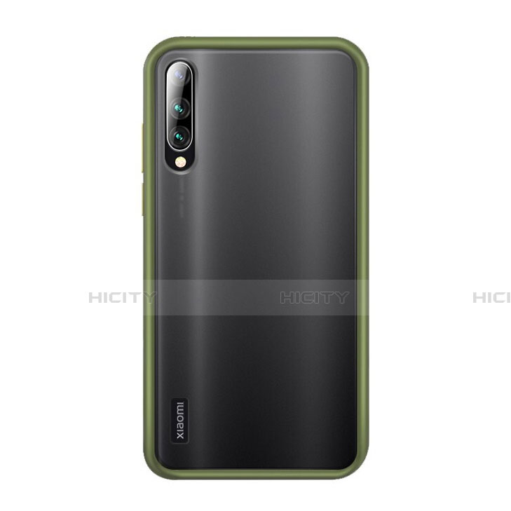 Coque Contour Silicone et Plastique Housse Etui Mat R02 pour Xiaomi Mi A3 Vert Plus