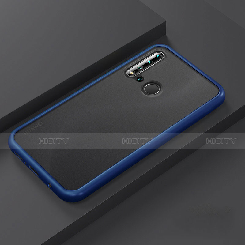 Coque Contour Silicone et Plastique Housse Etui Mat R03 pour Huawei Nova 5i Bleu Plus