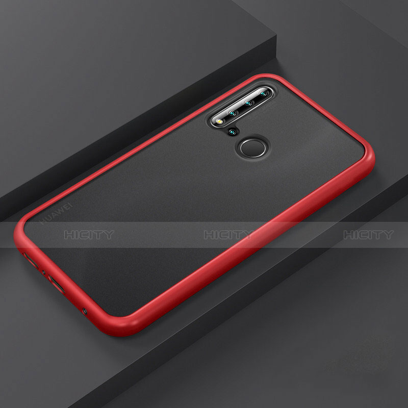 Coque Contour Silicone et Plastique Housse Etui Mat R03 pour Huawei Nova 5i Rouge Plus