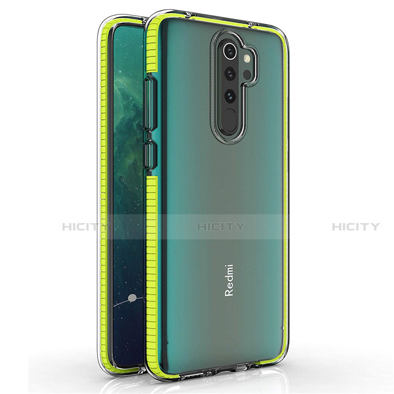 Coque Contour Silicone et Plastique Housse Etui Mat R03 pour Xiaomi Redmi Note 8 Pro Jaune Plus