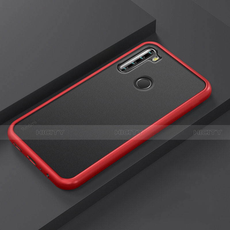 Coque Contour Silicone et Plastique Housse Etui Mat R03 pour Xiaomi Redmi Note 8 Rouge Plus