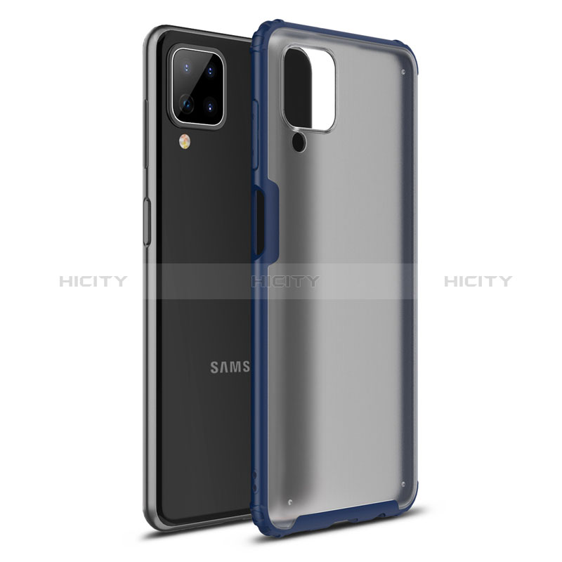 Coque Contour Silicone et Plastique Housse Etui Mat U01 pour Samsung Galaxy A12 5G Bleu Plus