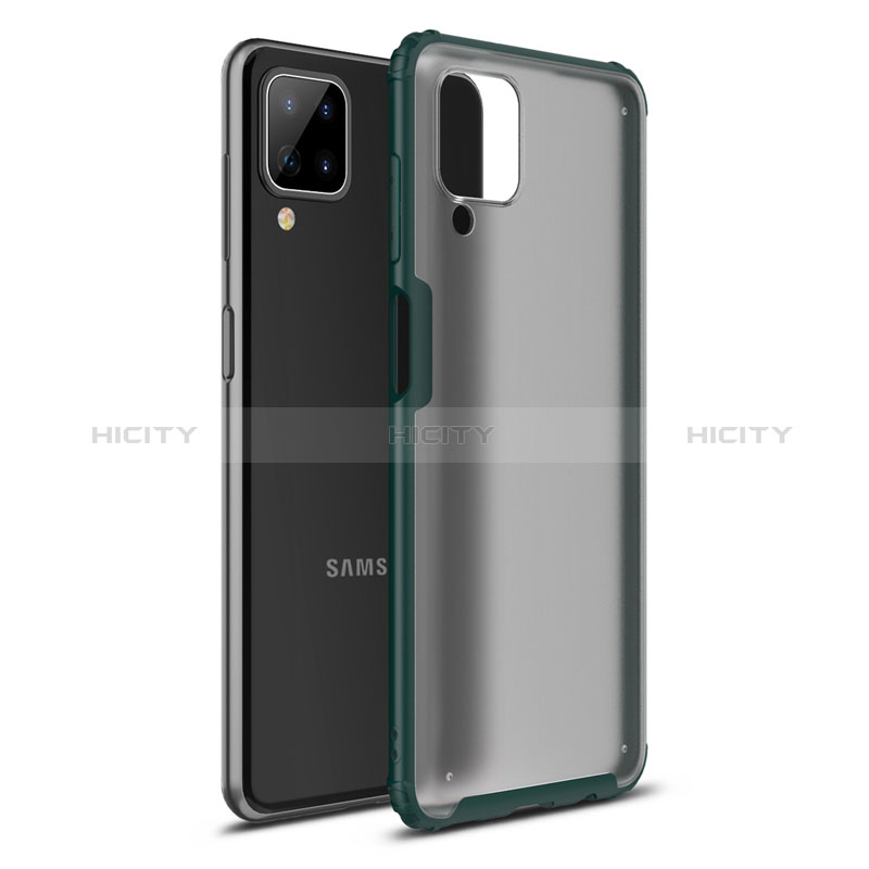 Coque Contour Silicone et Plastique Housse Etui Mat U01 pour Samsung Galaxy A12 Nacho Vert Plus