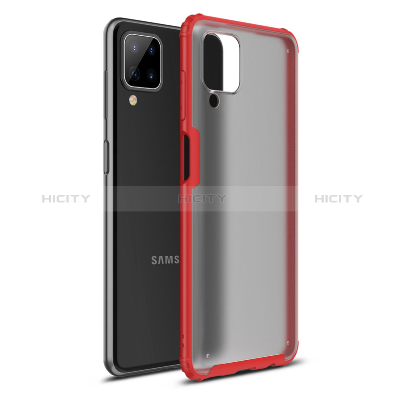 Coque Contour Silicone et Plastique Housse Etui Mat U01 pour Samsung Galaxy M12 Rouge Plus