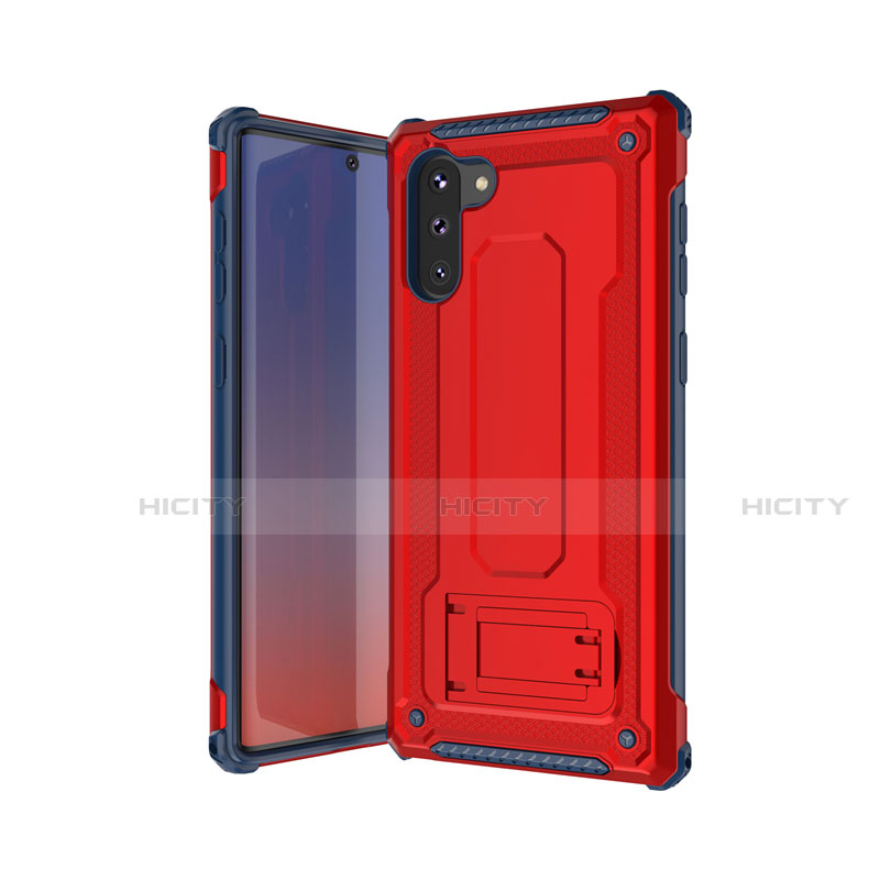 Coque Contour Silicone et Plastique Housse Etui Mat U01 pour Samsung Galaxy Note 10 Rouge Plus