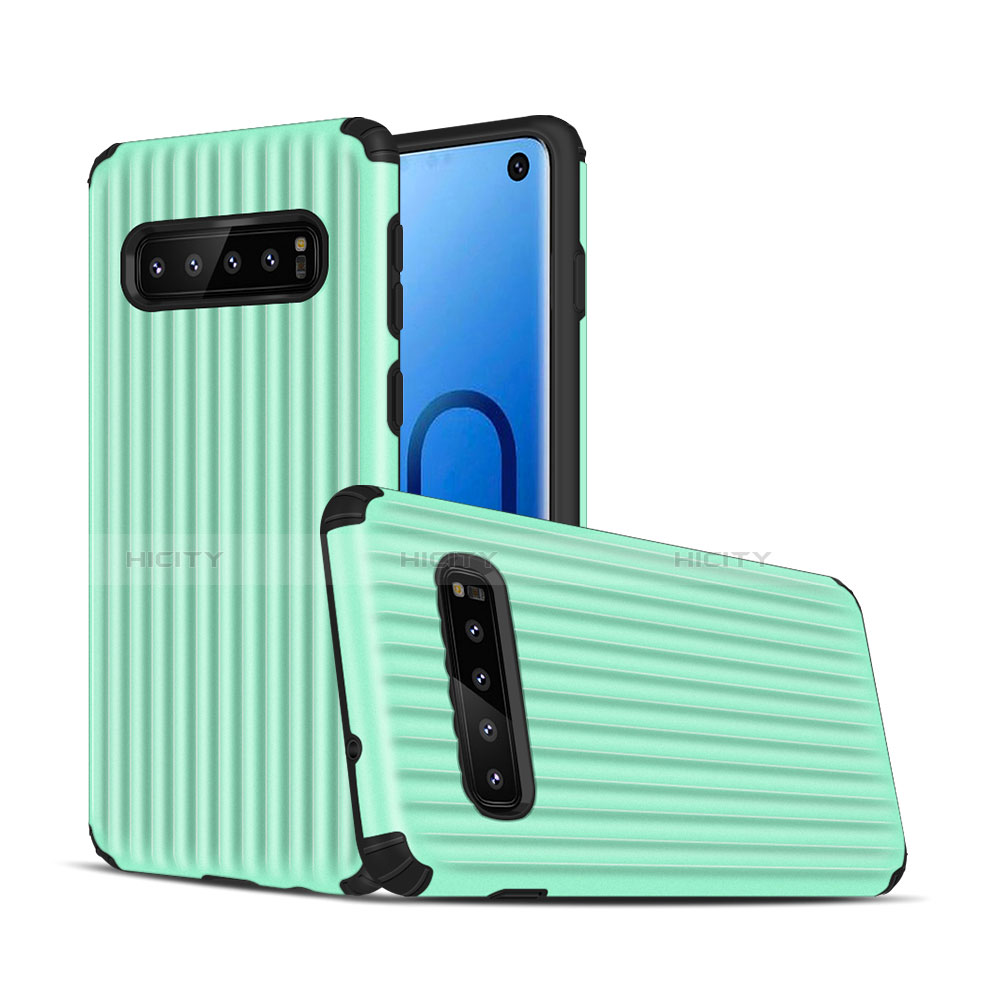 Coque Contour Silicone et Plastique Housse Etui Mat U01 pour Samsung Galaxy S10 5G Plus