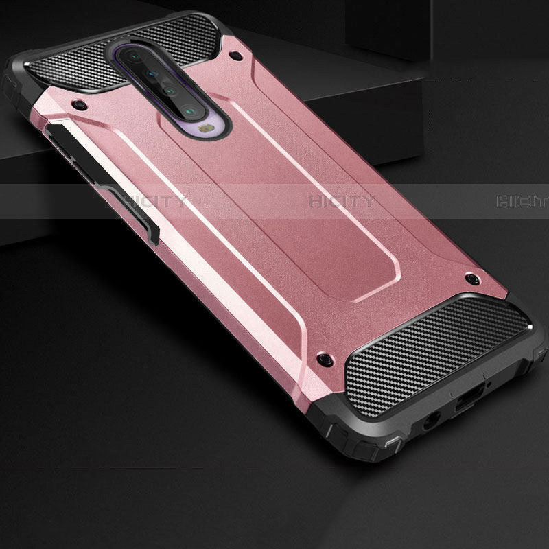 Coque Contour Silicone et Plastique Housse Etui Mat U01 pour Xiaomi Poco X2 Or Rose Plus