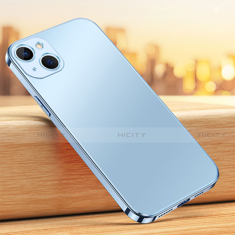 Coque Contour Silicone et Plastique Housse Etui Mat U02 pour Apple iPhone 13 Mini Bleu Plus