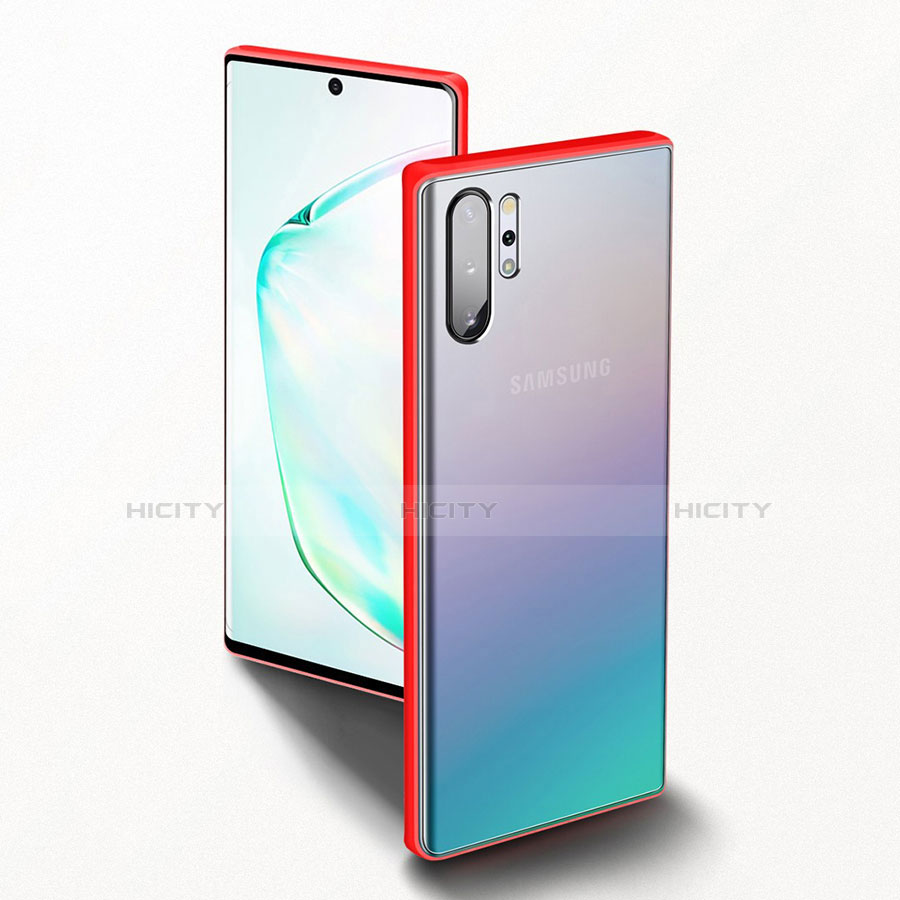 Coque Contour Silicone et Plastique Housse Etui Mat U02 pour Samsung Galaxy Note 10 Plus Rouge Plus