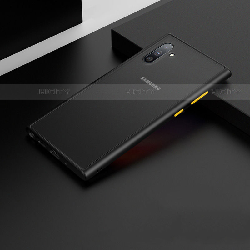 Coque Contour Silicone et Plastique Housse Etui Mat U04 pour Samsung Galaxy Note 10 Noir Plus