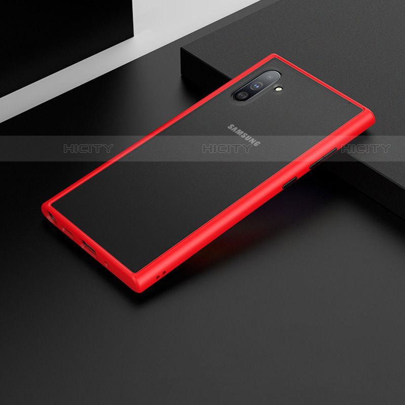 Coque Contour Silicone et Plastique Housse Etui Mat U04 pour Samsung Galaxy Note 10 Rouge Plus