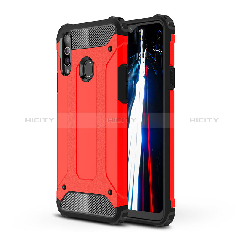 Coque Contour Silicone et Plastique Housse Etui Mat WL1 pour Samsung Galaxy A20s Rouge Plus