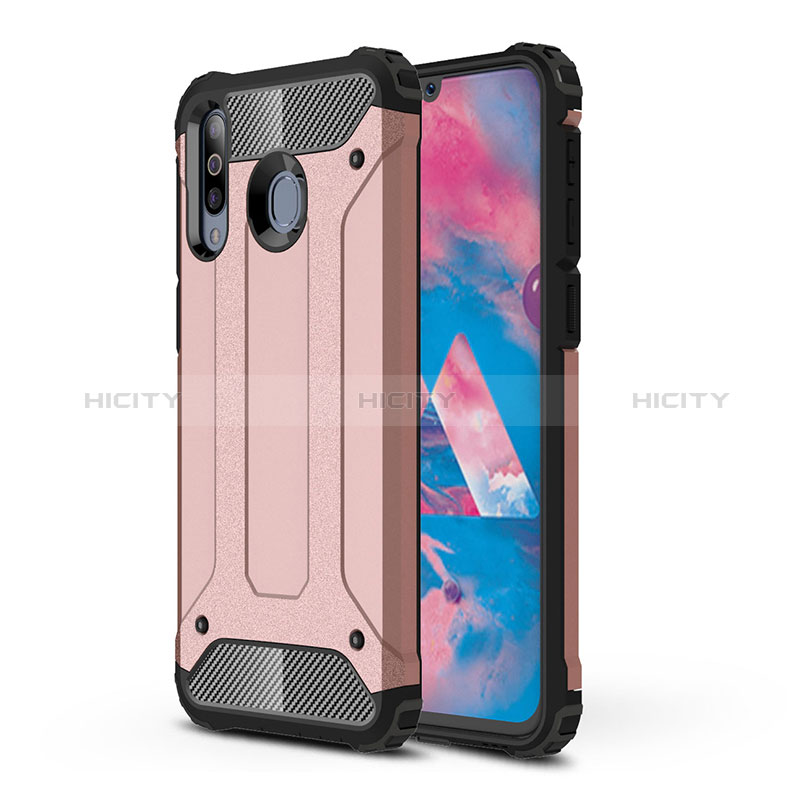 Coque Contour Silicone et Plastique Housse Etui Mat WL1 pour Samsung Galaxy A40s Or Rose Plus