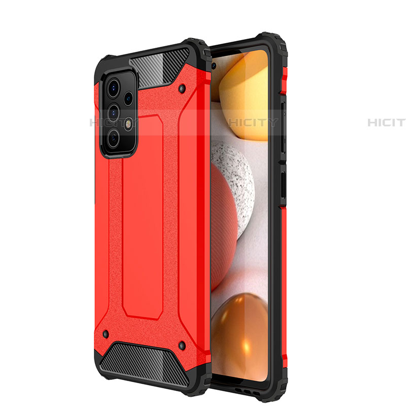 Coque Contour Silicone et Plastique Housse Etui Mat WL1 pour Samsung Galaxy A52 4G Rouge Plus