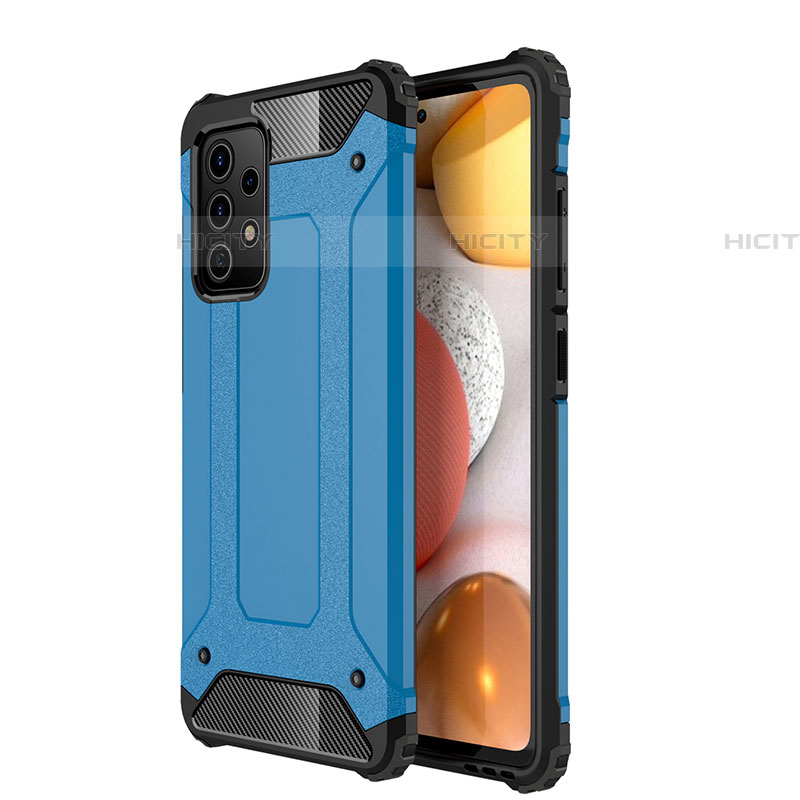 Coque Contour Silicone et Plastique Housse Etui Mat WL1 pour Samsung Galaxy A72 5G Bleu Plus