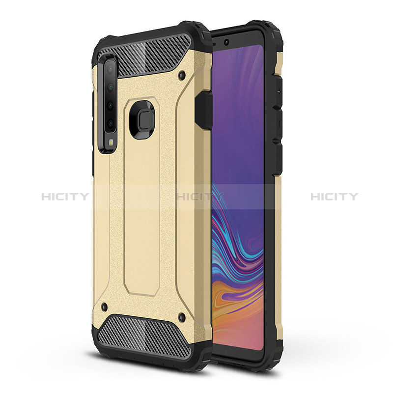 Coque Contour Silicone et Plastique Housse Etui Mat WL1 pour Samsung Galaxy A9 (2018) A920 Or Plus