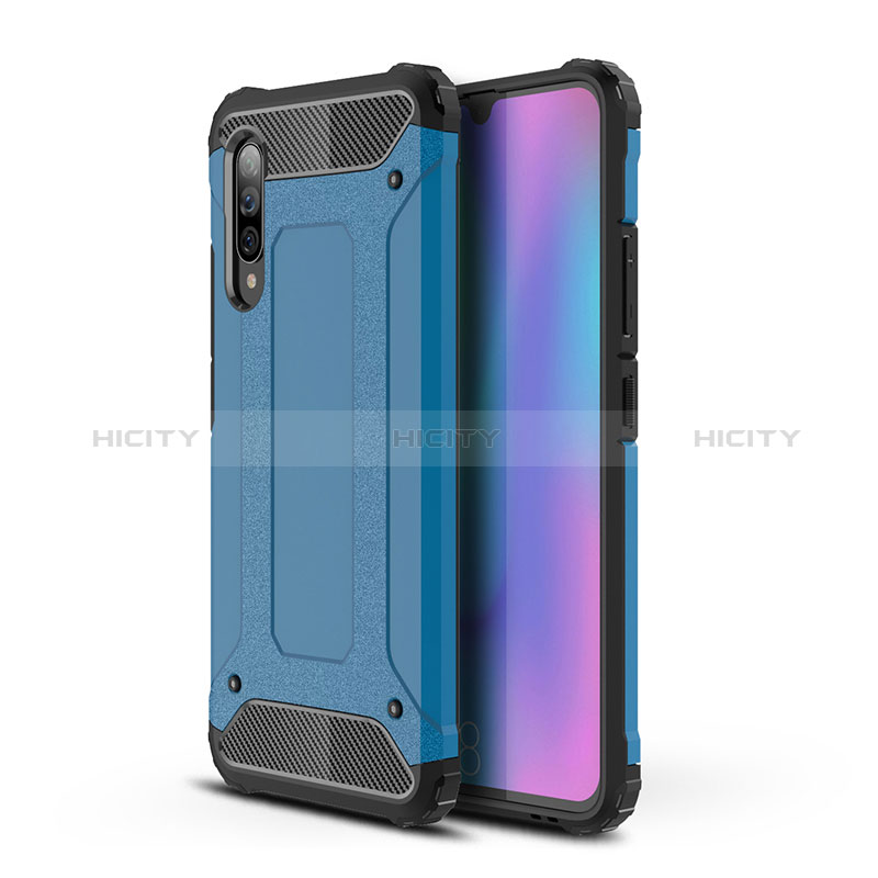 Coque Contour Silicone et Plastique Housse Etui Mat WL1 pour Samsung Galaxy A90 5G Bleu Plus