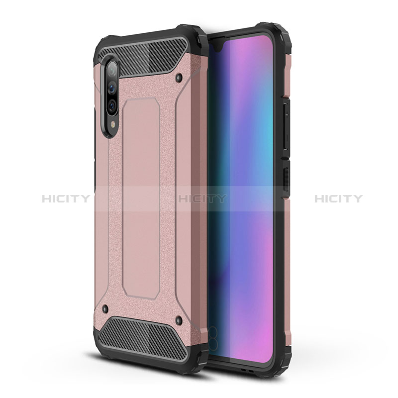 Coque Contour Silicone et Plastique Housse Etui Mat WL1 pour Samsung Galaxy A90 5G Or Rose Plus