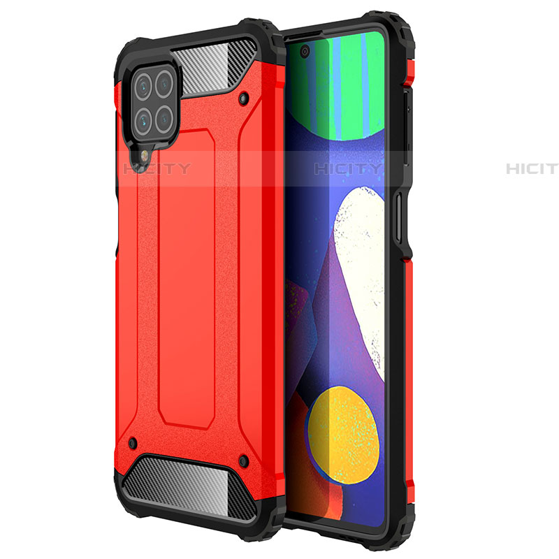 Coque Contour Silicone et Plastique Housse Etui Mat WL1 pour Samsung Galaxy F62 5G Rouge Plus