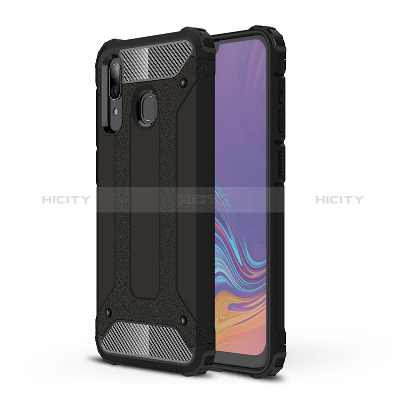 Coque Contour Silicone et Plastique Housse Etui Mat WL1 pour Samsung Galaxy M10S Noir Plus