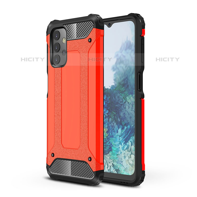 Coque Contour Silicone et Plastique Housse Etui Mat WL1 pour Samsung Galaxy M32 5G Rouge Plus