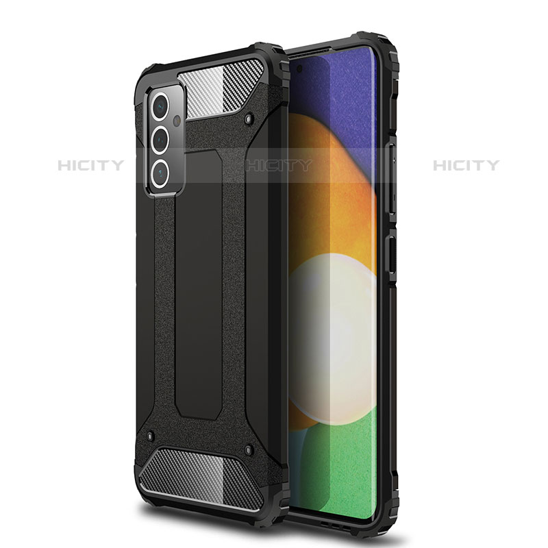 Coque Contour Silicone et Plastique Housse Etui Mat WL1 pour Samsung Galaxy Quantum2 5G Noir Plus