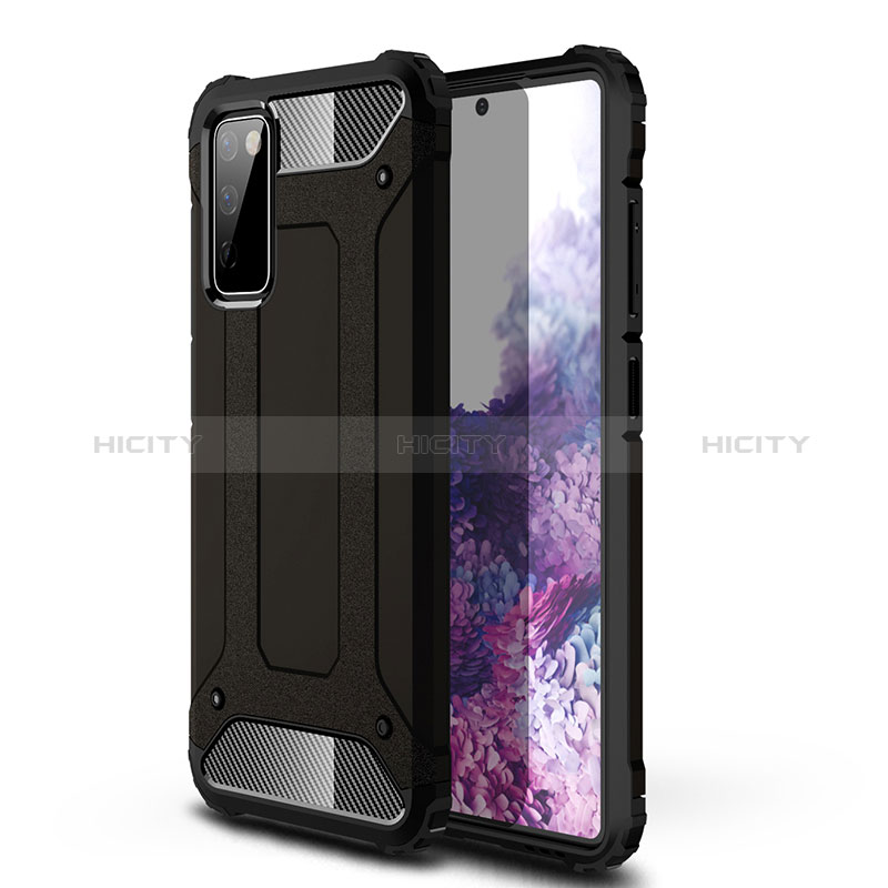 Coque Contour Silicone et Plastique Housse Etui Mat WL1 pour Samsung Galaxy S20 FE 5G Noir Plus